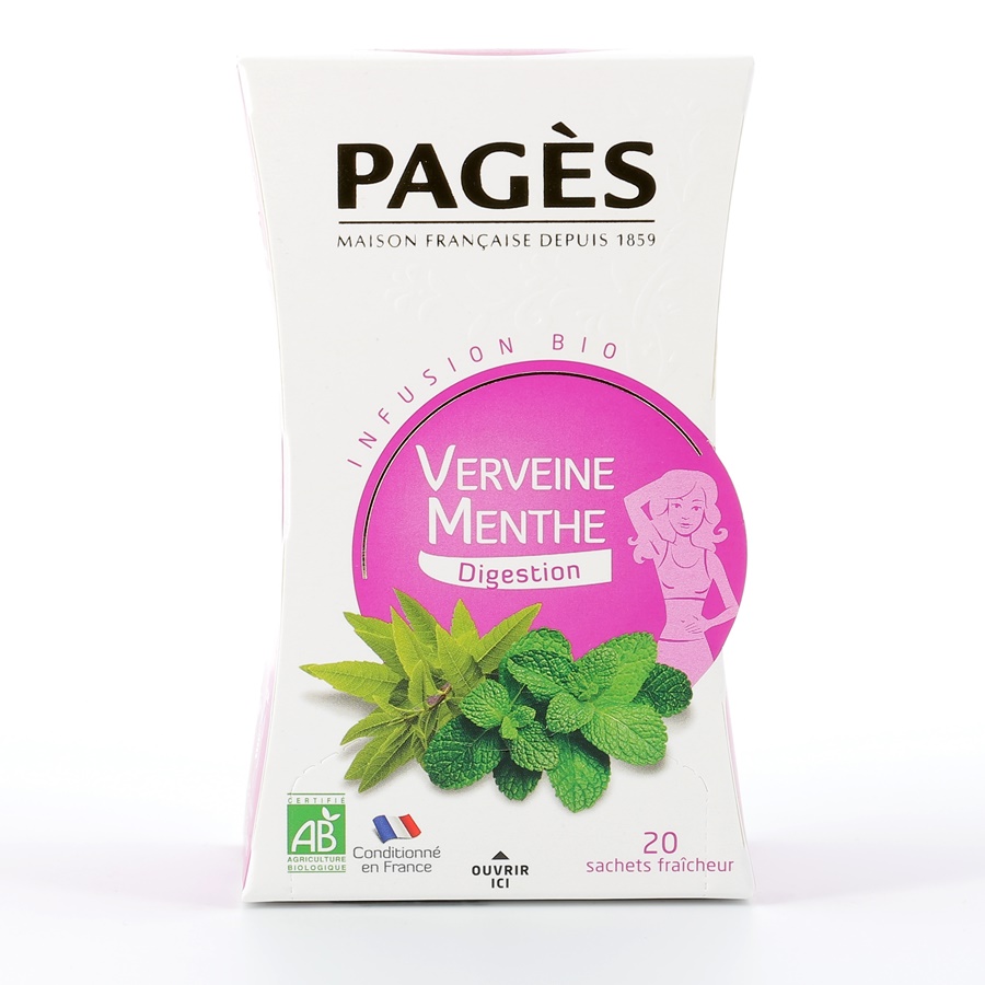 Thé Vert BIO Menthe Pagès Gastronomie - 50 sachets